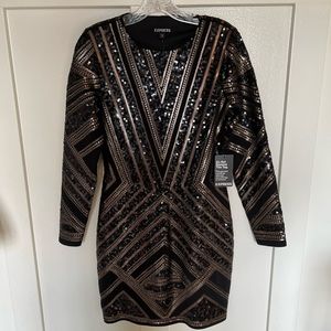 Sequined mini dress